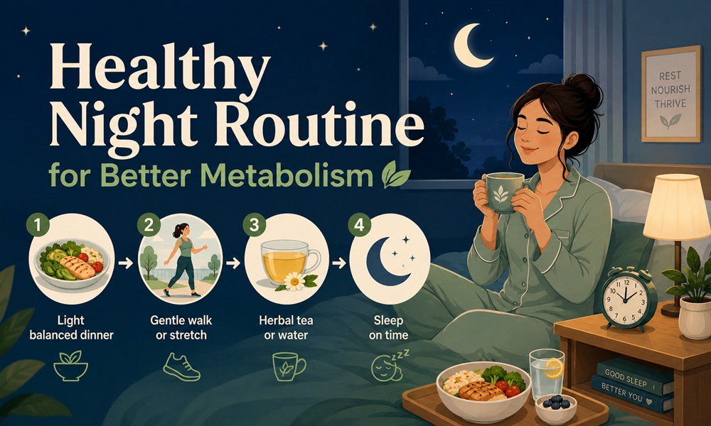 healthy night routine for better metabolism